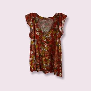 Loft flutter sleeve top